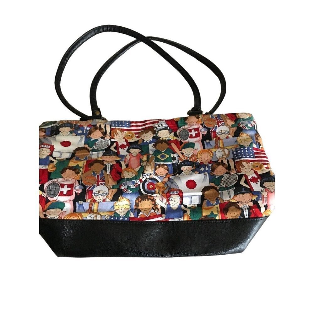 Olympic Games Shoulder‎ Bag Zipper Shut World Athlete Illustrations